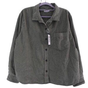 NEW Alpine Design Women's Corduroy Shirt Olive Haze Size XL ADM24301